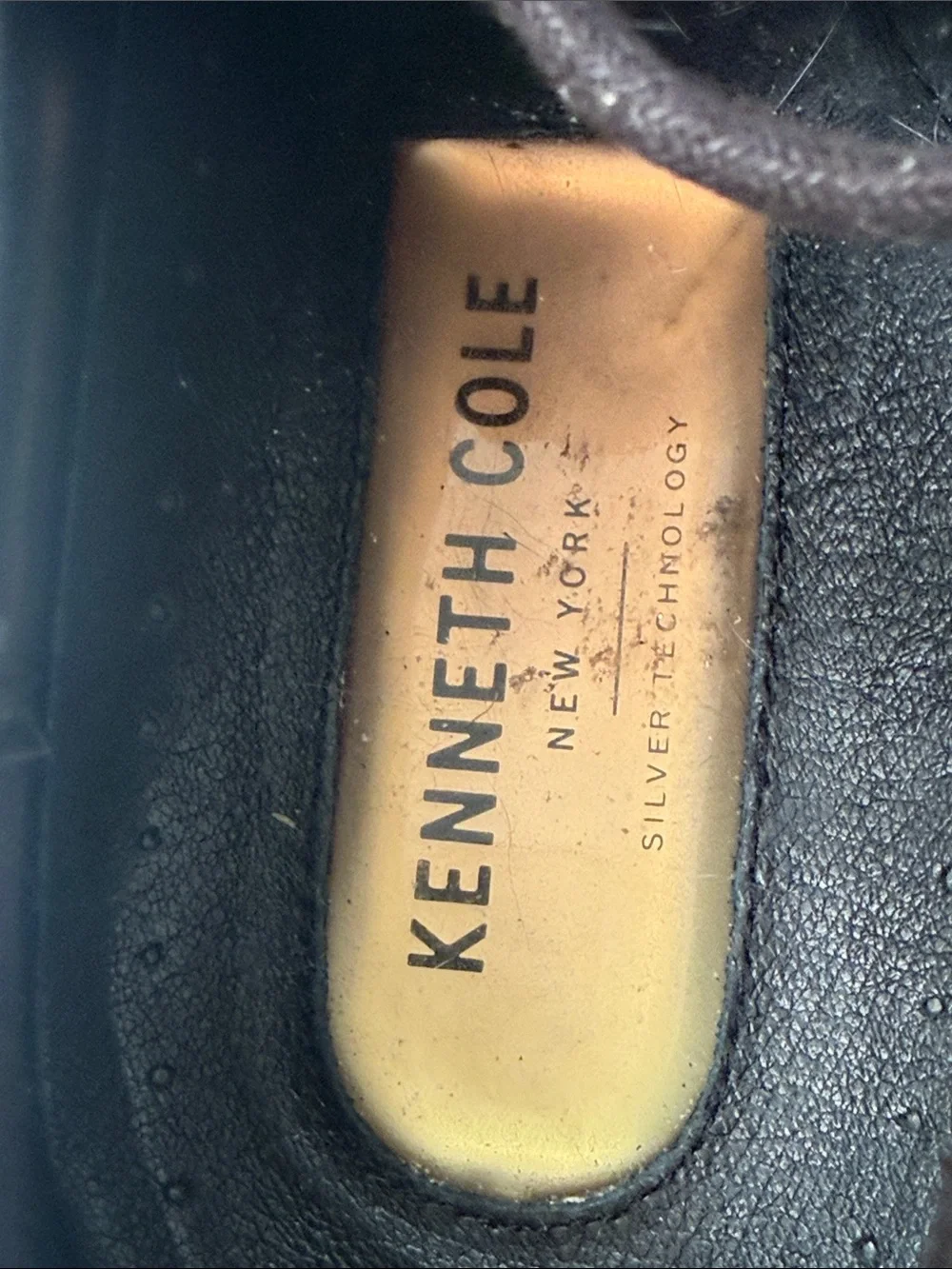 Kenneth Cole New York Black Leather Lace-Up Oxfords
